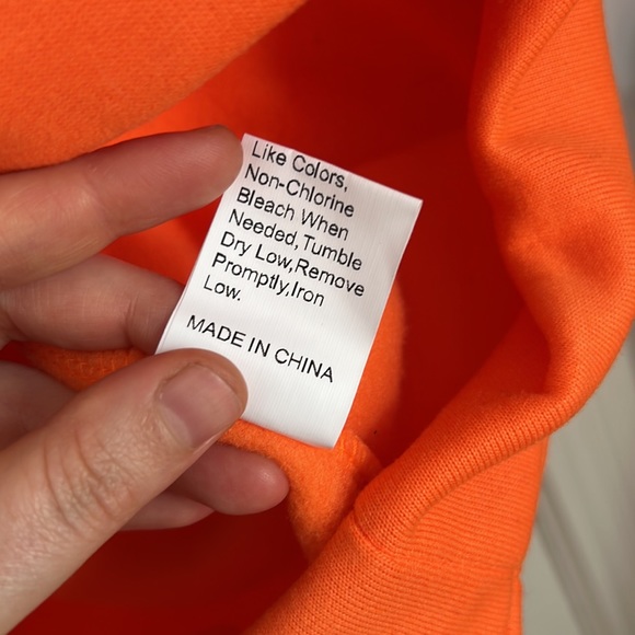 Shein Large Orange Matching Set Hoodie + Joggers - Picture 4 of 8